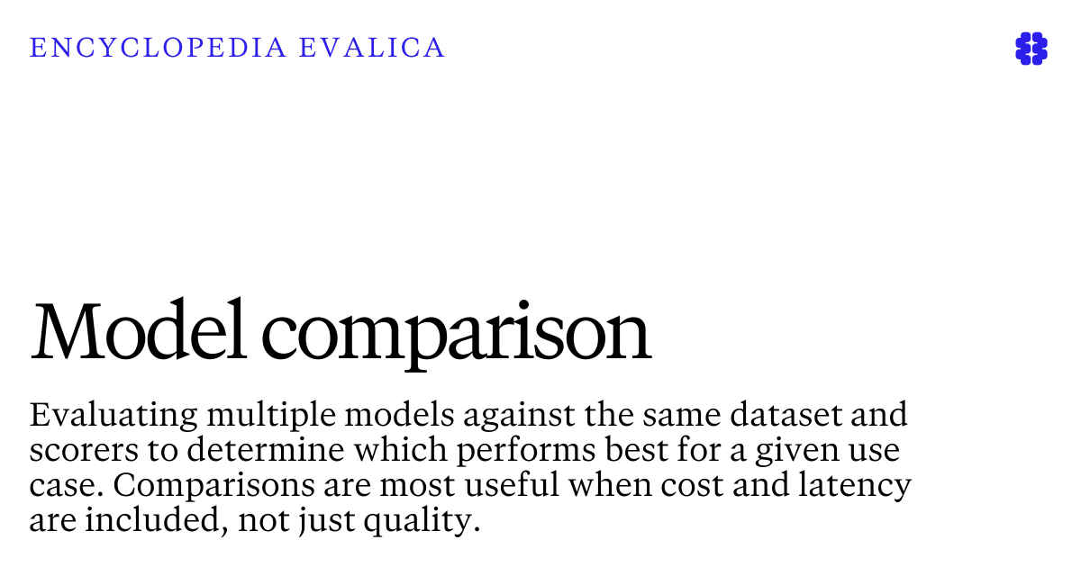Model comparison definition - Braintrust