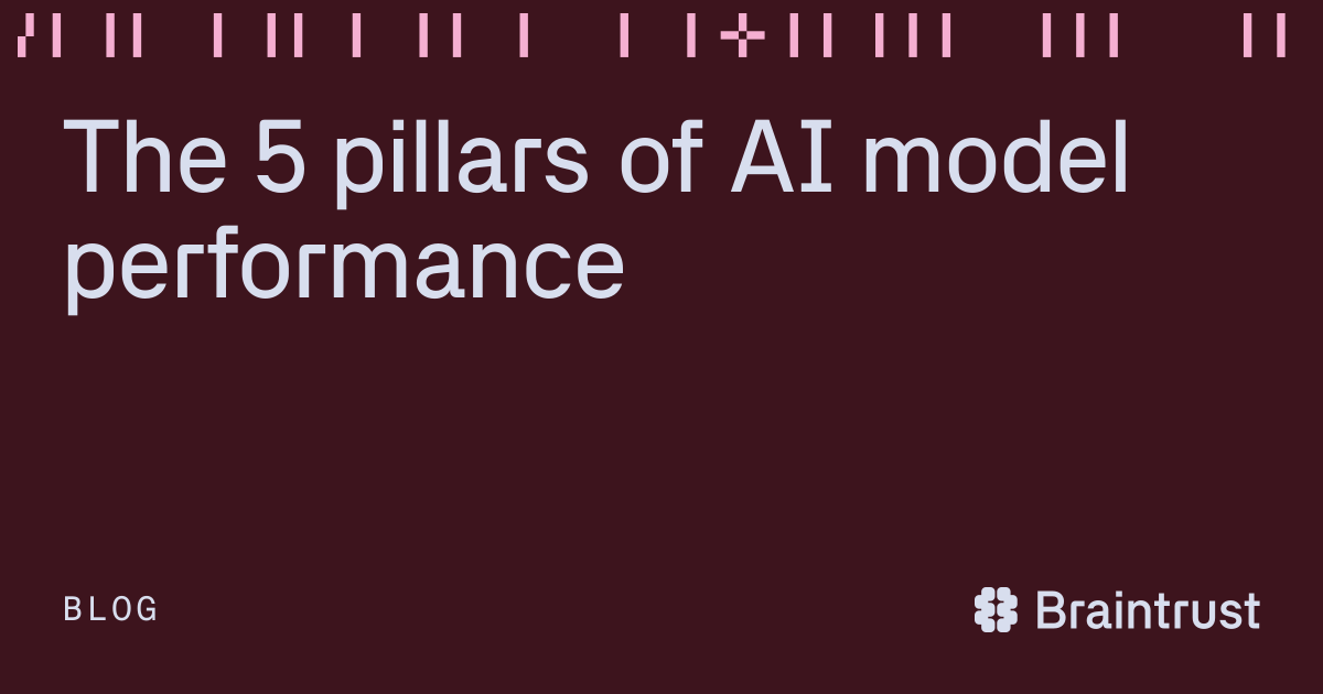The 5 pillars of AI model performance - Blog - Braintrust