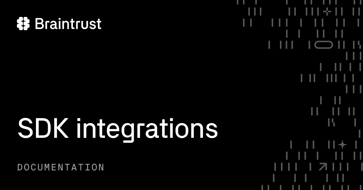 SDK integrations - Braintrust